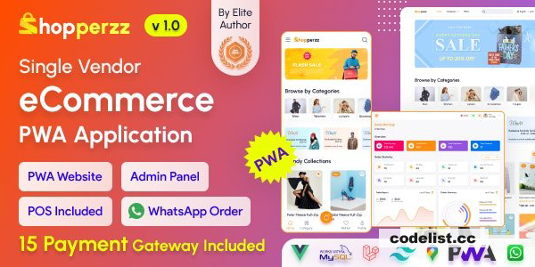 Shopperzz PWA eCommerce CMS with POS & WhatsApp Ordering - nulled