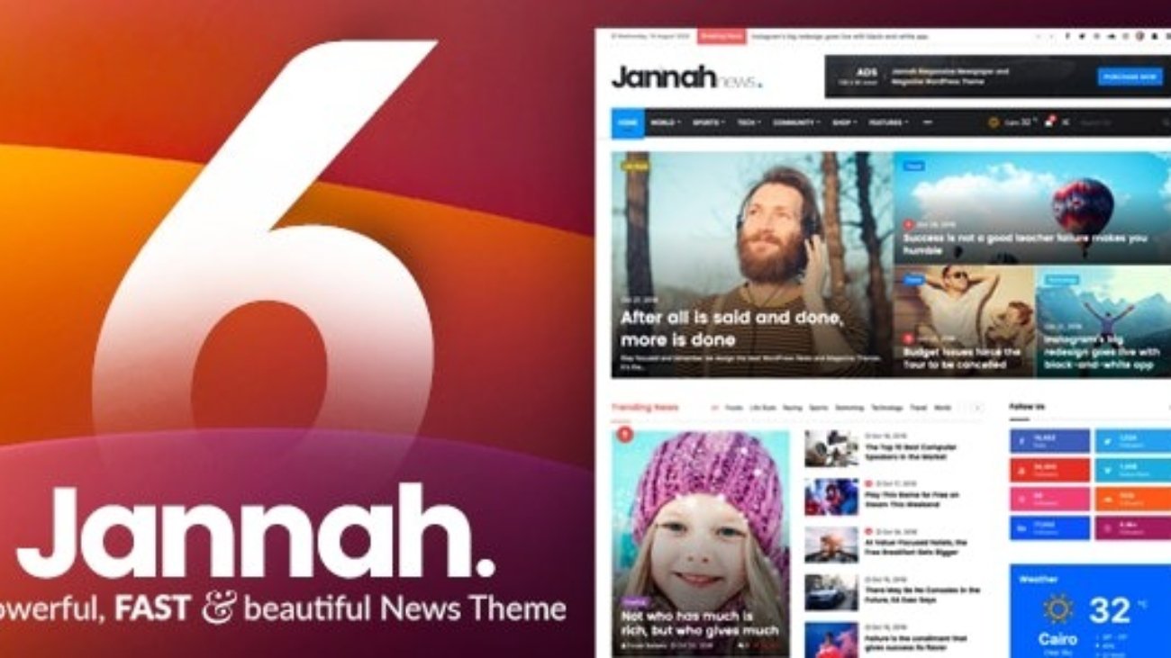 Jannah (v7.6.4) Newspaper Magazine News BuddyPress AMP [Activated]