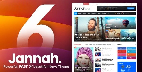 Jannah (v7.6.4) Newspaper Magazine News BuddyPress AMP [Activated]